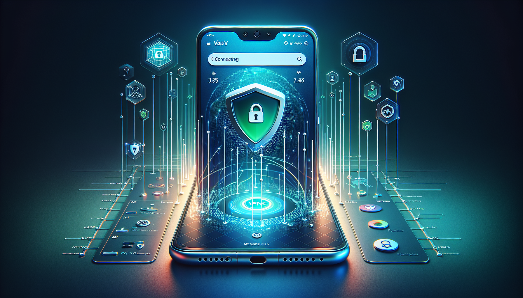 Motorola phone screen showing Free VPN Grass app connecting on Android