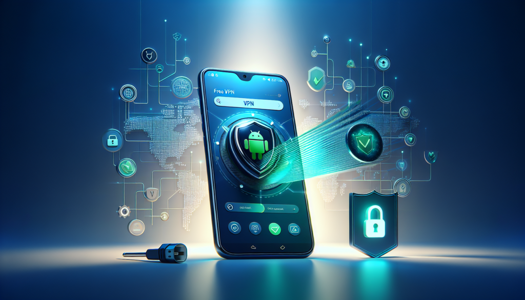 Nokia Android phone with Free VPN Grass app and VPN shield icon showing secure browsing