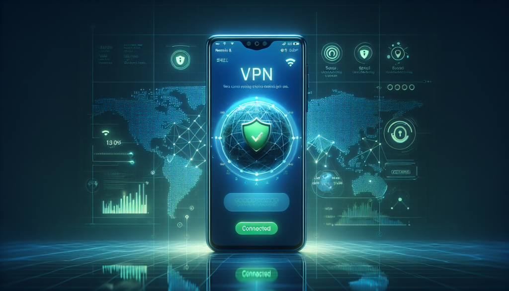 Realme phone with VPN shield connection visualization - Free VPN Grass Realme installation