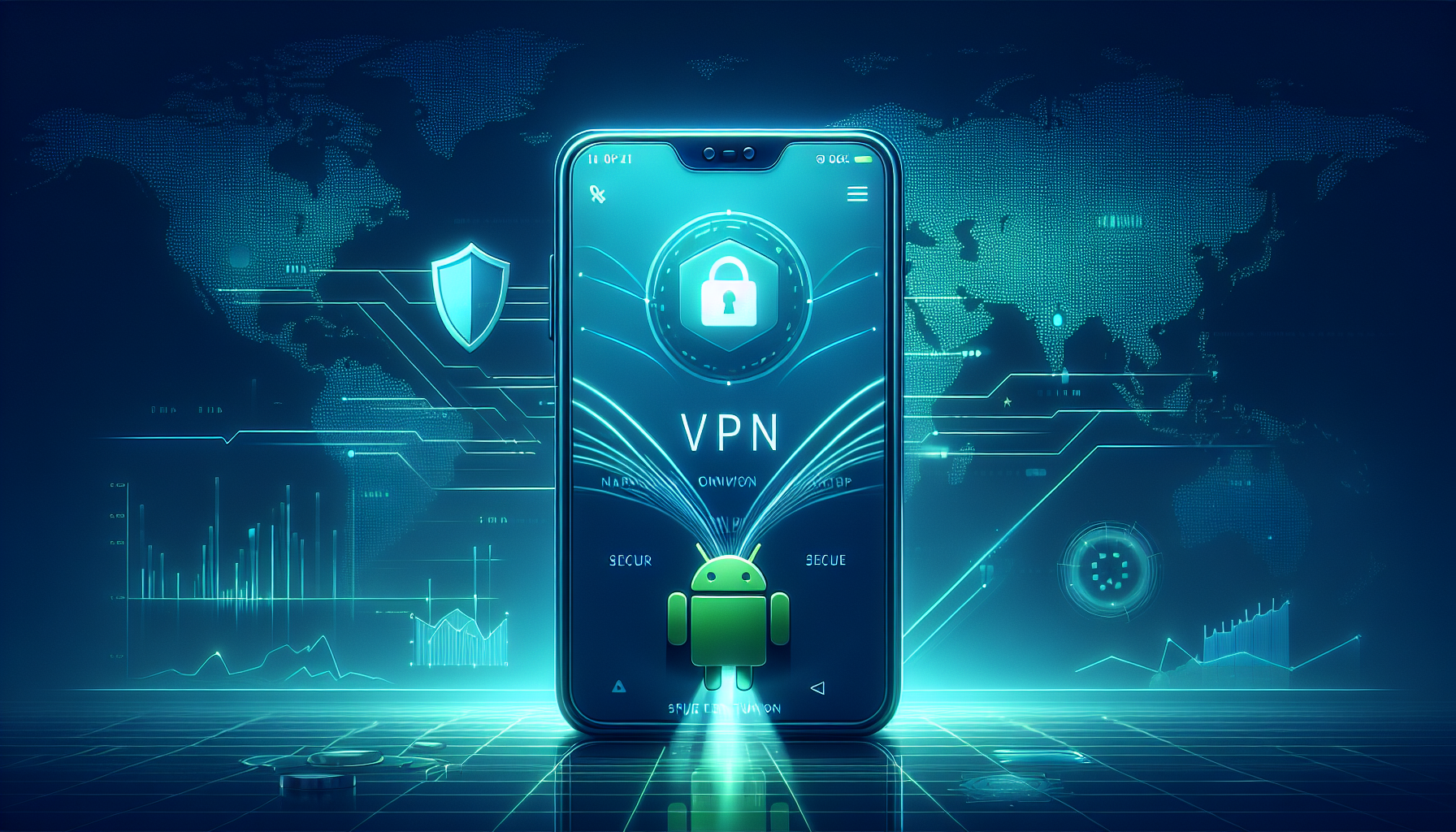 Android VPN connection illustration showing Free VPN Grass secure tunnel for Android in Russia