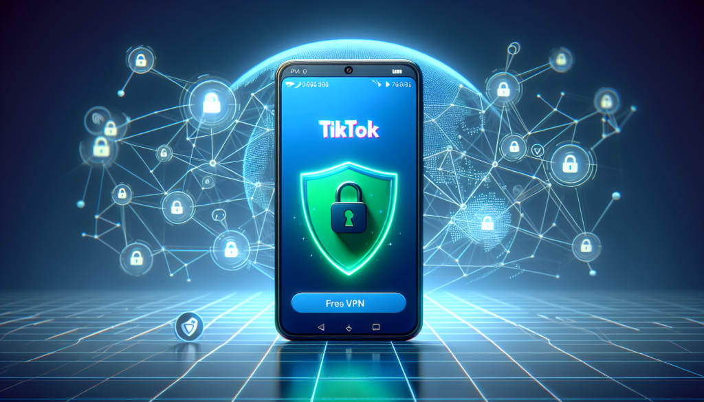 Android phone unblocking TikTok with VPN shield using Free VPN Grass - TikTok VPN Android