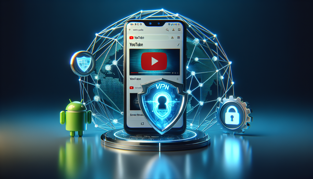 Android phone streaming YouTube with Free VPN Grass secure connection shield for unblocked viewing