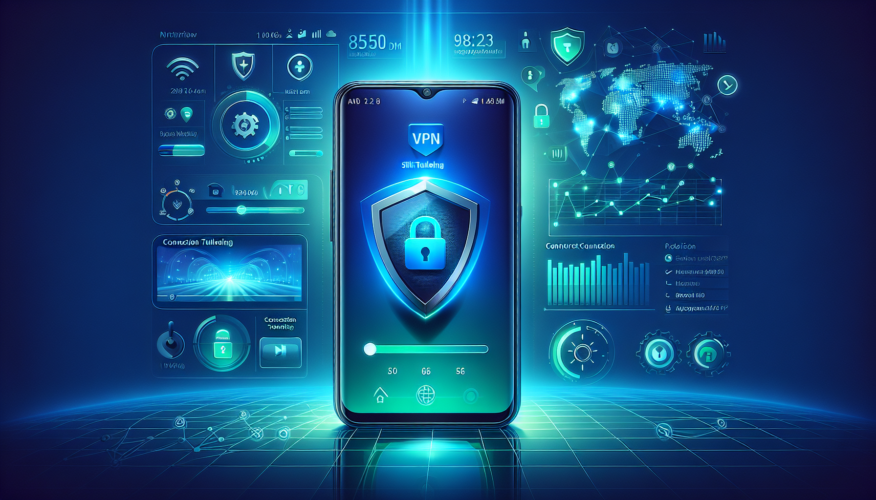 Android VPN streaming settings illustration for VPN settings Android