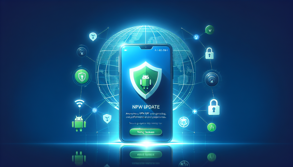 Free VPN Grass Android changelog screen showing new features and improvements