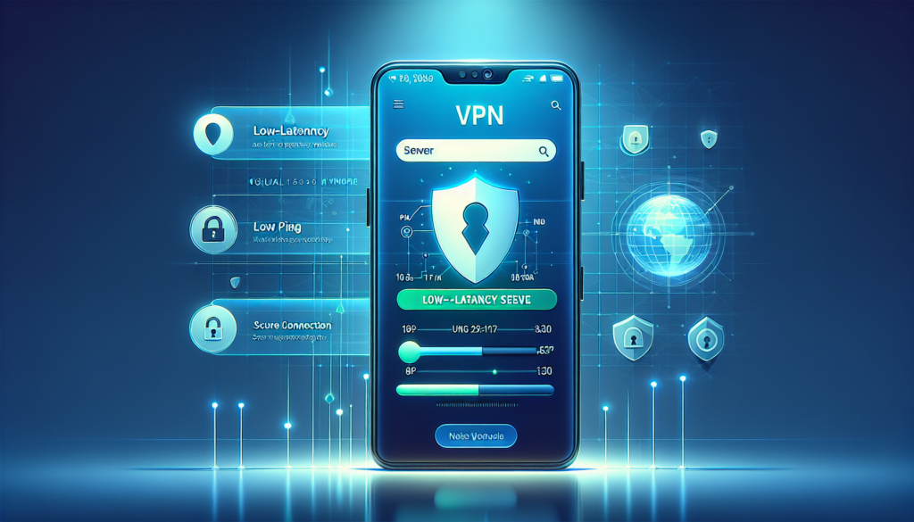 Android phone displaying Free VPN Grass server list with low-latency server highlighted - VPN server Android