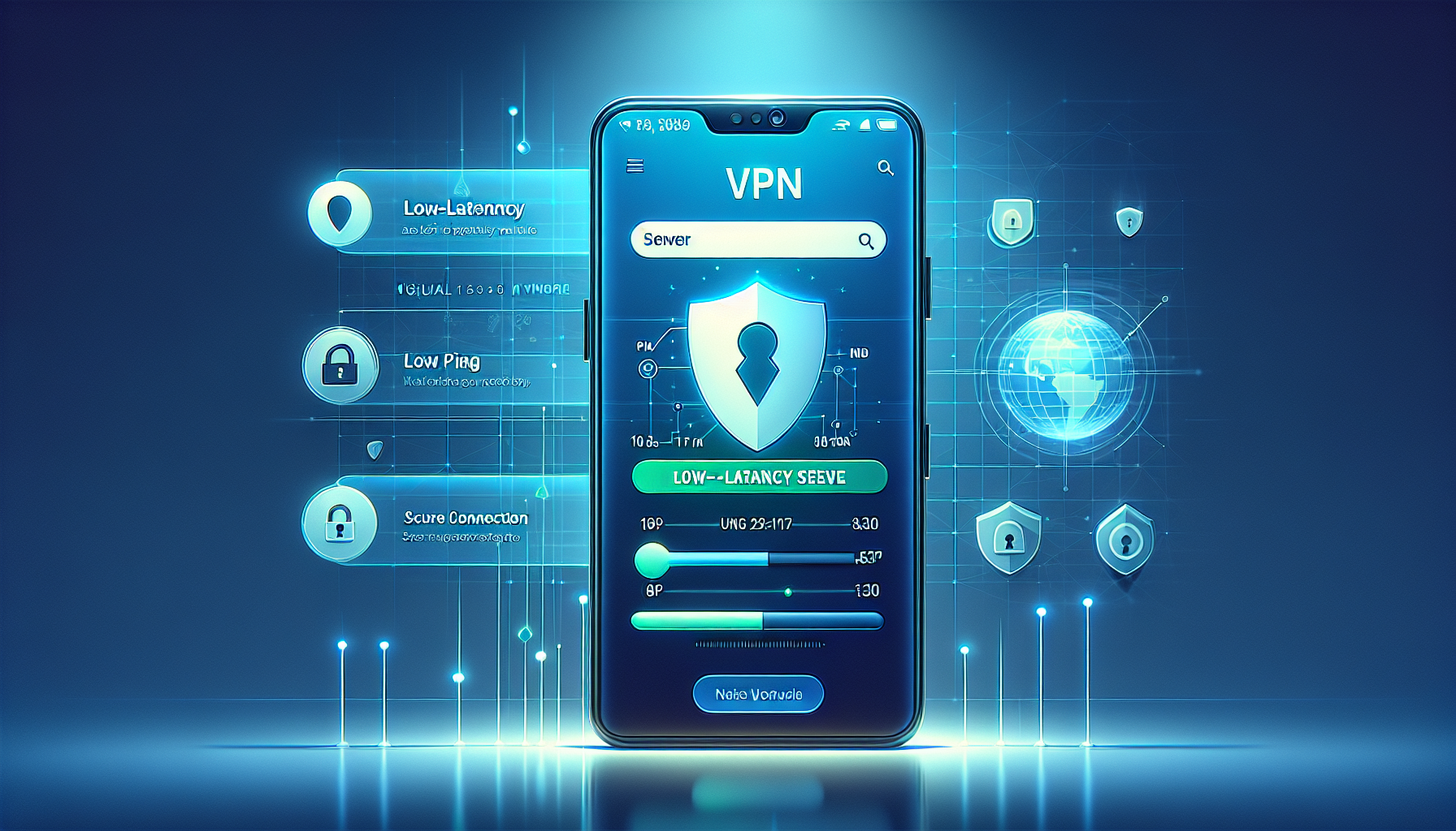 Android phone displaying Free VPN Grass server list with low-latency server highlighted - VPN server Android