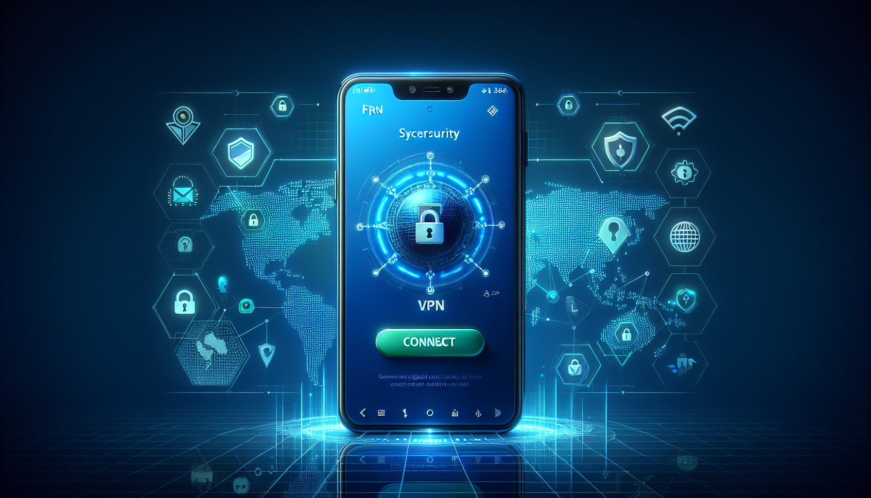 Android smartphone showing Free VPN Grass Connect screen illustrating how to connect VPN on Android