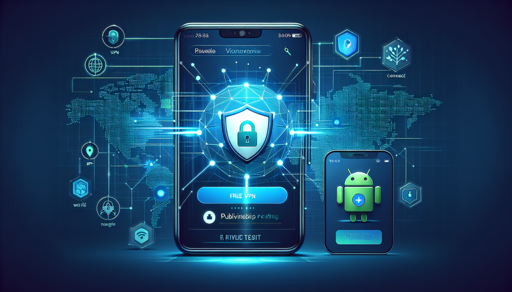 Android VPN verification with Free VPN Grass showing connected status and IP change